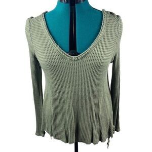 Lazy Sunday Waffle Tunic Top